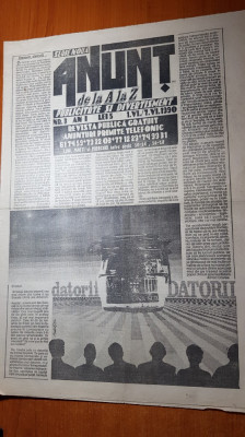 ziarul anunt de la a la z din 1-7 mai 1990-anul 1,nr, 3 foto