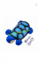 Proiector Sparking Turtle din plu? cu cablu USB-albastru foto