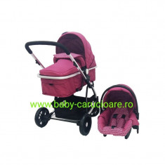 Carucior nou nascut 3 in 1 Baby Care YK 18-19 Fucsia foto