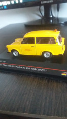 macheta trabant p601 &amp;quot; follow me-dhl hub leipzig 2001 - ist premium, 1/43. foto