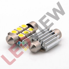 Bec led canbus 6 SMD 5050 39 mm - Alb rece 6000k foto