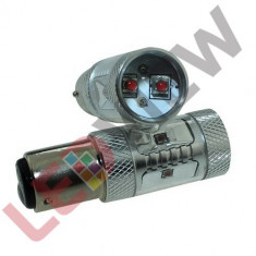 Bec led CREE P21/5W - 1157, 30W frana, stop, Culoare : ROSU foto