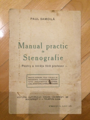 Manual practic de stenografie - Paul Samoila foto