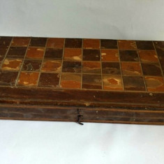 Joc table vechi anii '60, lemn, 26x13x4cm