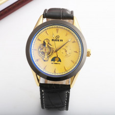 Ceas Goer automatic-mecanic de barbati pozitia lunii Gold GO221 foto