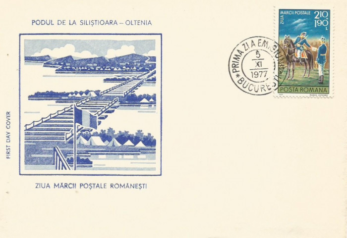 (No4) FDC ROMANIA -1977-L.P.944- Ziua Marcii Postale Romanesti