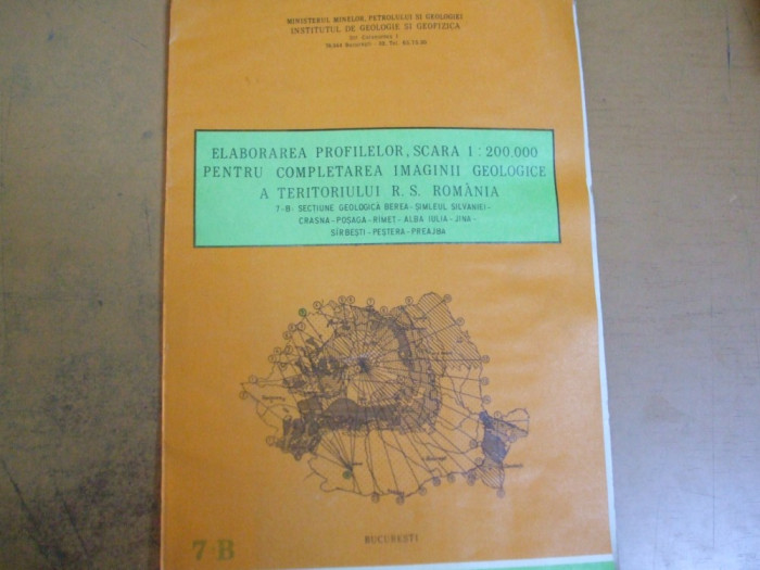 Berea Simleul Silvaniei Crasna Posaga Rimet Alba Iulia Jina 1984 harta geologica