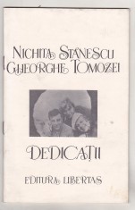 Nichita Stanescu , Gheorghe Tomozei - Dedicatii