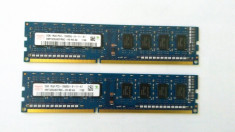 Kit 2 x 2 Gb Ram DDR3 Hynix /1333 Mhz /Desktop PC3-10600U /Dual chanel foto