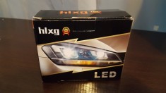 Becuri LED H7 HLXG High Power 72W 8000LM H7 LED 4300K Yellow Noi foto
