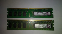 Kit Ram 2 x 2 Gb DDR2 Desktop Kingston 800 Mhz /KVR800D2N6 Dual chanell (42K) foto