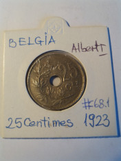 BELGIA 25 CENTIMES 1923 ALBERT I foto