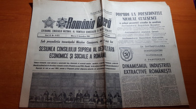 ziarul romania libera 8 decembrie 1982-cuvantartea lui ceausescu foto