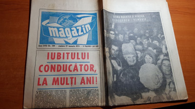 ziarul magazin 27 ianuarie 1973- ziua de nastere a lui ceausescu foto