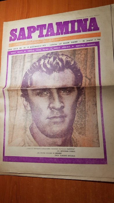 ziarul saptamana 19 noiembrie 1971