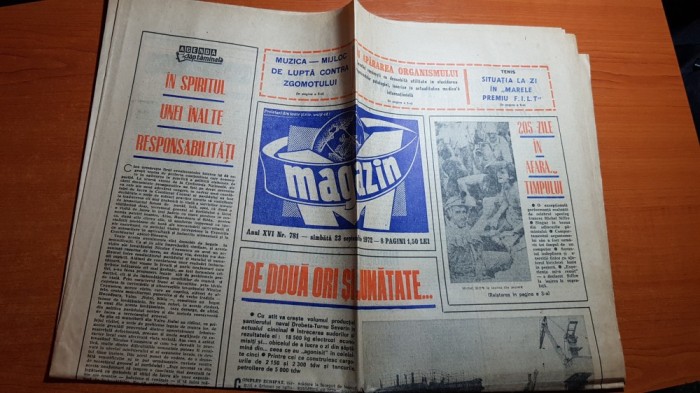 ziarul magazin 23 septembrie 1972- articol santierul naval drobeta turnu severin