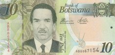 Botswana 10 Pula 2010 P.30b UNC foto