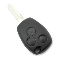 Renault - Carcasa cheie, 3 butoane cu suport baterie inox (fara logo) foto