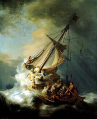 CANVAS PRINTAT - REMBRANDT - THE STORM ON THE SEA OF GALILEE (1633) foto