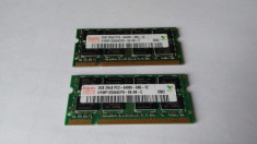 Kit 2 x 2 Gb Ram DDR2 Laptop (4 gb kit) 800 Mhz / Hynix PC3-6400S / Testat (44G) foto