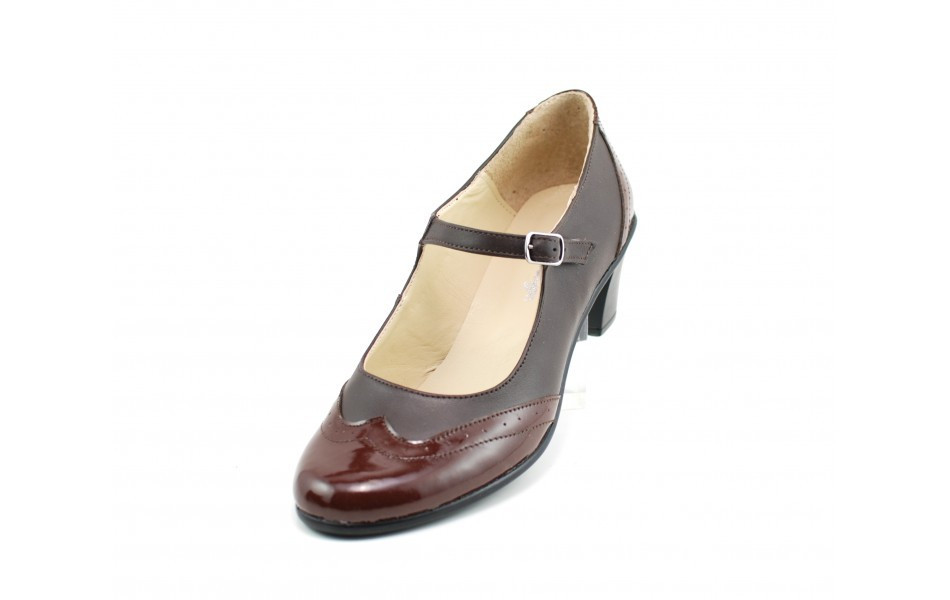 Pantofi dama eleganti din piele naturala cu toc de 5 cm (Maro, Negru si  Bej), 35 - 40 | Okazii.ro