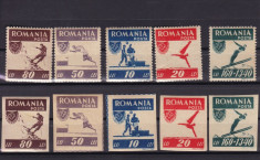 ROMANIA 1946 LP 199 OSP SERIE DANTELATA SI NEDANTELATA MNH foto