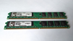 Kit Ram 2 x 2 Gb DDR2 Desktop Kingston 800 Mhz /KVR800D2N6 Dual (44V) foto