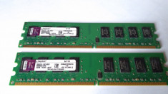 Kit 2 x 2 Gb Ram DDR2 Desktop Kingston 667 Mhz /KVR667D2N5 Dual (44W) foto