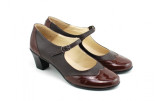 Pantofi dama eleganti din piele naturala cu toc de 5 cm (Maro, Negru si Bej), 35 - 40