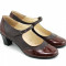 Pantofi dama eleganti din piele naturala cu toc de 5 cm (Maro, Negru si Bej)