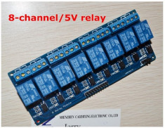 Modul cu 8 relee 5V,optocuplor,TTL Logic,relay,releu,Arduino,ARM,PIC,Raspberry foto