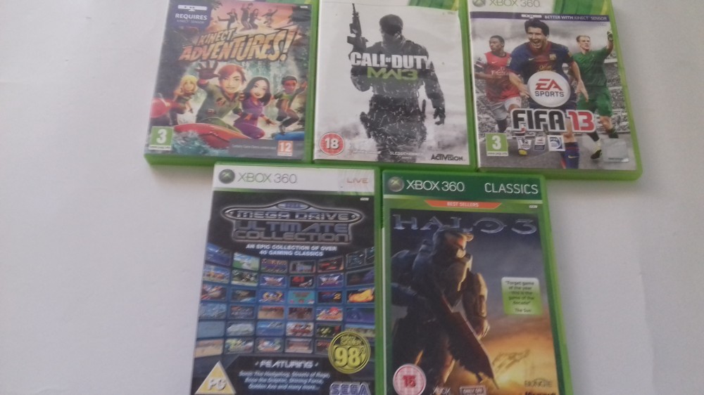 LOT 5 Jocuri SEGA HALO Kinect Call of Duty XBOX 360 [Second hand