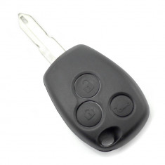 Renault Carcasa cheie, 3 butoane cu suport baterie inox (fara logo) foto