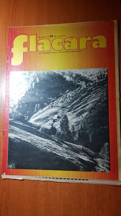 revista flacara 21 iunie 1975-articol despre mina ostra, jud. suceava