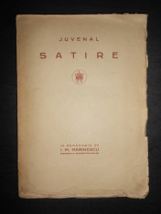 Juvenal - Satire 1928, in romaneste de I. M. Marinescu, cu autograful autorului foto