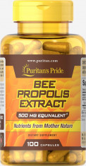 Propolis extract, 500 mg/caps, 100 caps, Puritan&amp;#039;s Pride SUA, cicatrizant ulcer foto