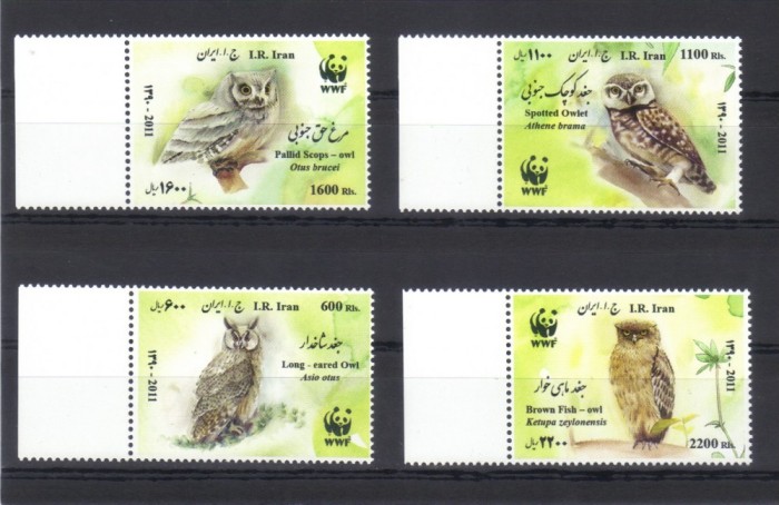 IRAN 2011, Fauna, WWF, serie neuzata, MNH