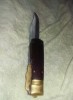 Briceag Vechi Colectie, Maner Alama/Bronz/Lemn, Inox Stantat 30cm, Cutit Vechi Romanesc, Vanatoare