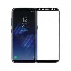 Folie protectie IMPORTGSM pentru Samsung Galaxy S8 Plus (G955), Tempered Glass, Full Cover, 3D, Margini Curbate, Neagra foto