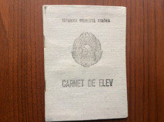 carnet de elev scolar clasele I-VIII RSR anii &amp;#039;60-&amp;#039;70 perioada epoca comunista foto