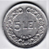 5 lei 1949 XF/a.UNC RPR (2), Aluminiu