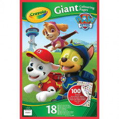 Carte de Colorat Gigant cu Abtibilduri Paw Patrol foto