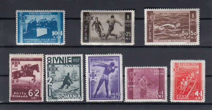 ROMANIA 1937 LP 119 UFSR SERIE MNH
