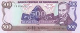 Bancnota Nicaragua 500 Codobas 1985 - P155 UNC