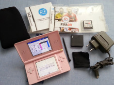 Consola joc Nintendo DS Lite + joc carcasa discheta husa incarcator stylus carpa foto