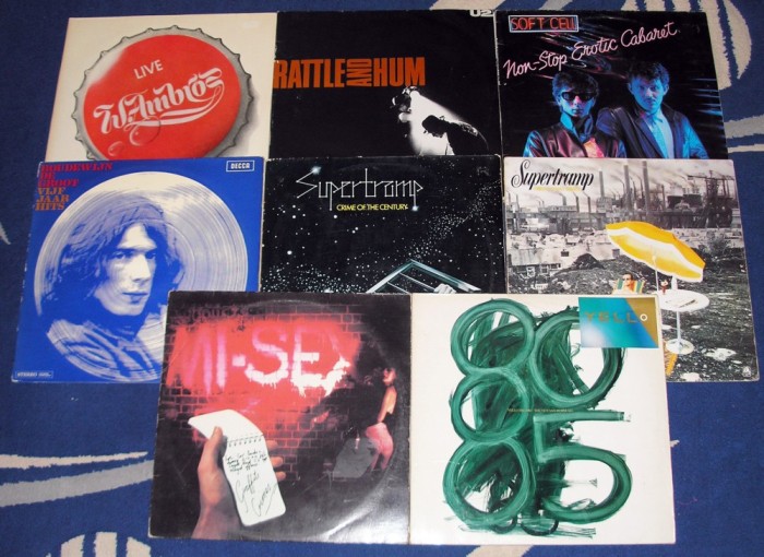 Lot 12 discuri vinyl vinil (unele uzate): U2, Supertramp, Yello, etc. foto mare Lot 12 discuri vinyl vinil (unele uzate): U2, Supertramp, Yello, etc. foto mare