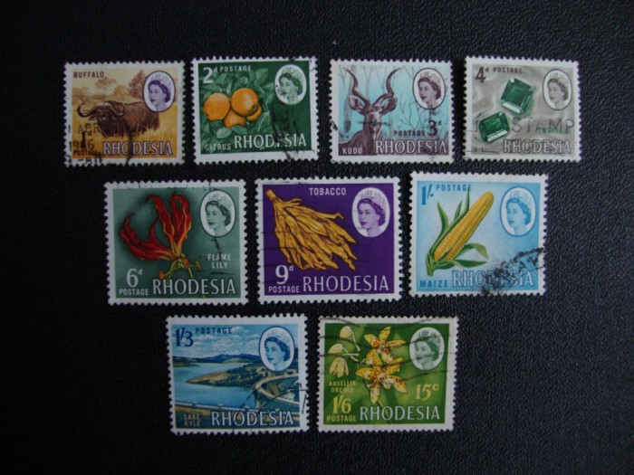 RHODESIA ELISABETA II ANGLIA/COLONII foto mare RHODESIA ELISABETA II ANGLIA/COLONII foto mare