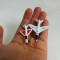 2 avioane avion metal, miniatura, 4 cm, diorama, decor