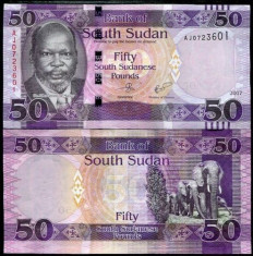 Sudanul de Sud 50 pounds 2017 - UNC foto