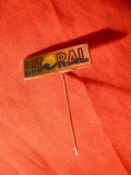 Insigna Romania - Litoral , metal si email , L= 2,5 cm